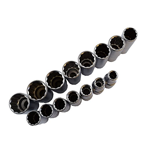 Sockets Bi-Hex 10-24mm Entraînement 1/2 double profondeur métrique 15pc - 2