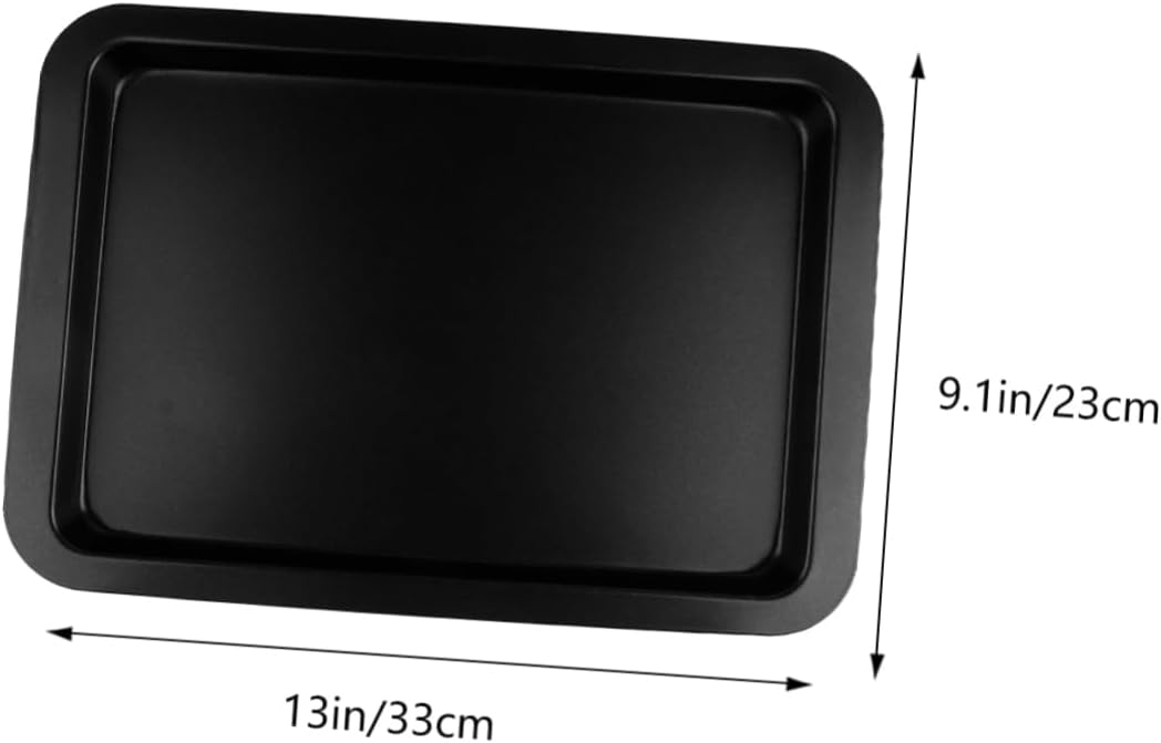 Non-Stick Baking Pan Set of 2 Rectangular Cake and Bread Pans Sturdy Bakeware for Easy Release Black