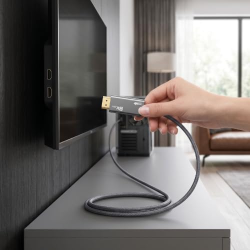 Adaptador 8K DisplayPort 1.4 a 2.1 con Conectores de Alta Precisión y HDR Dinámico 4