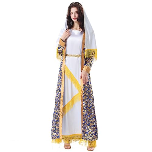 Robe romaine drapée et bandeau à paillettes au design soigné