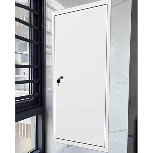 Compuerta de revisión eléctrica con panel de acceso blanco grande aislado y llave 2
