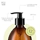 Kuishi Brown Amber Plastic Bottles with Pump Dispenser [250ml x 1], BPA-Free Plastic Pump Bottles, Empty Pump Dispenser Bottles for Handwash, Lotions, Sanitiser, Shampoo, Conditioner, Shower Gel.
