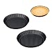 Produktbild Relaxdays Obstbodenform, 3er Set, Ø 21/26/28 cm, Biskuitboden Backform, antihaft, Vertiefung, Kuchenbodenform, anthrazit