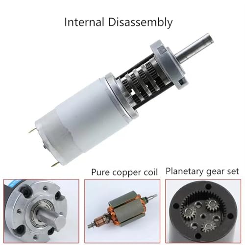 Moteur à engrenages planétaires à couple élevé 100 kg/cm avec vitesse réglable inversable 12V - 5