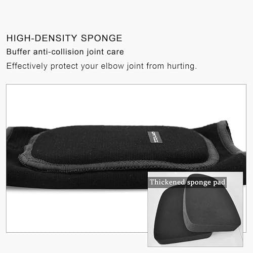 Kinder Ellenbogen-Ärmel Verdicken Schwamm Ellenbogen Polsterung Dehnbar Baumwolle Ellbogenschoner für Sport Tanz Volleyball Basketball Radfahren Ellenbogenbandage Schwarz