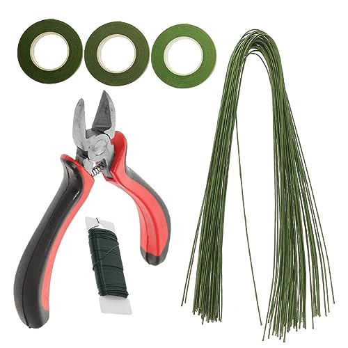 Angoily 1 Set Bouquet Stem Arrangement Kit Floral Arrangement Tools with Flexible Wire Durable Tape for DIY Flower Crafting for Bouquets and Present Wrapping