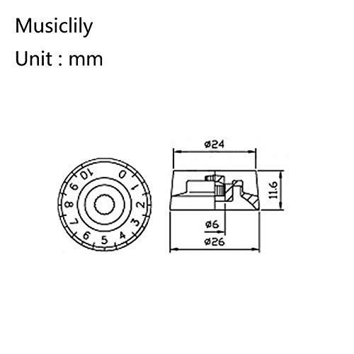 Musiclily Pro Gaucher Imperial Inch Size Cylindrique Bouton de Potentiomètre Speed Knobs pour USA Les Paul Style Guitare… - Les Beatles, Paul McCartney, John Lennon, RIngo Starr, George Harrison Musiclily Pro Gaucher Imperial Inch Size Cylindrique Bouton de Potentiomètre Speed Knobs pour USA Les Paul Style Guitare… – Image 3