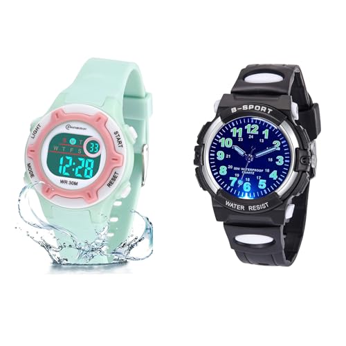 DTKID 7 Colorful Lights Children's Watch, Watch for Kids