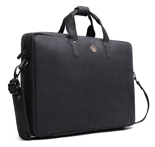 Image of WildHorn Leather Laptop Messenger Bag for Laptop /MacBook up to 15 inch| Padded Laptop Compartment |Office Bag I 365 Days Warranty