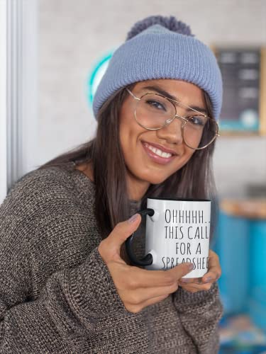 Ohhhhh This Calls For A Spreadsheet Coffee Mug - Unique Gift Mugs For Boss, Cpa, Accountant And More, Mugs Are White With Colored Inside And Handle, Surely To Be Loved By All. (Two Tone Black, 11Oz) #TOP1