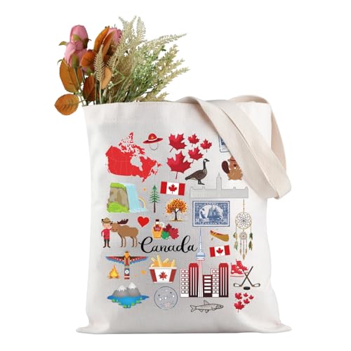 JXGZSO Canada Trip Tote Bag Canada Souvenir For Traveler Canadian
