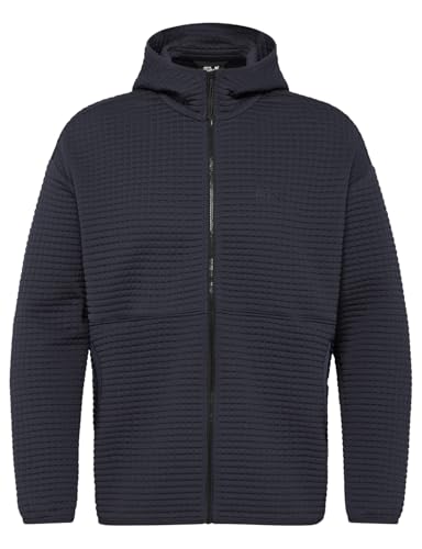 Jack Wolfskin Herren Sweatjacke mit Kapuze und Reißverschluss Mogari Hooded Full Zip atmungsaktiv leicht elastisch für Männer Outdoor und… – Ansicht 4