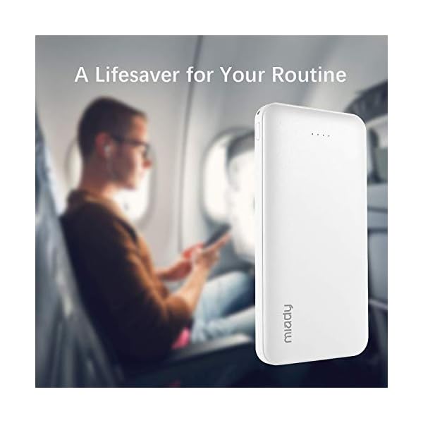 Miady 2-Pack 10000mAh Dual USB Portable Charger, USB-C Fast Charging Power Bank, Backup Charger for iPhone 15/14/13, Galaxy S23/22, Pixel and etc