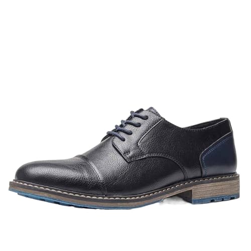 Dress Shoes for Men Retro Men's Derby Shoes Stylish Casual Leather Footwear for Men