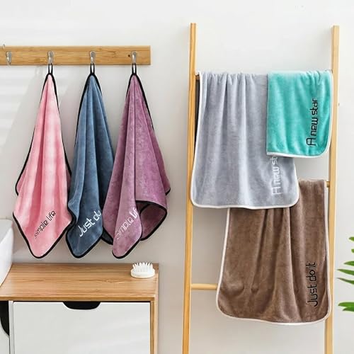 Image of Microfiber Gym Towel Set of 6 for Men & Women, 500 GSM Quick Dry Sweat Towel, Highly Absorbent Workout, Sports, Yoga, Fitness, Running, Exercise, Travel & Hand Towels, Multicolor