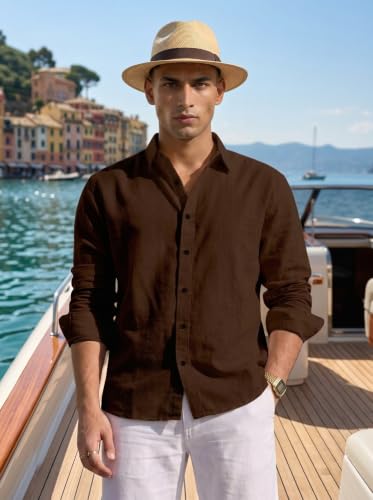Image of NexaFlair Man's Casual | Formal | Linen| Cotton | Regular Wear Collared | Fit Shirt for Men