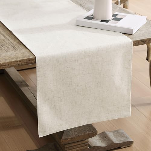 Laura Ashley Dothan Luxury Linen Blend Tablecloth for Formal Dining, Holiday, Wedding or Party, 16" x 90" Runner, Taupe by Laura Ashley - Used condition - Image 2