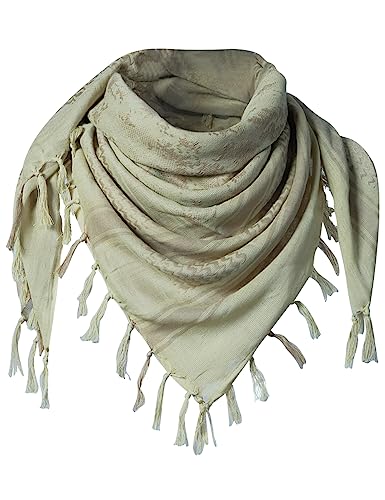 Cotton Desert Scarf Military Tactical Shemagh Keffiyeh HeadScarf Arab Wrap Outdoors Tassel Scarves for Men/Women