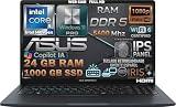 ASUS Ordenador Portátil, Intel Core i5 14ª Gen 4.8Ghz, RAM 24GB DDR5, 1TB SSD PCIe, Pantalla 15.6" FHD IPS, WiFi 6E, Copilot IA, Webcam 1080p, Teclado Español Retroiluminado, Huella Digital, Win11 Pro