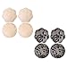 TOFBS 4 Paar Silikon Nipple Cover, Damen Nippel Abdeckungen Selbstklebende Rund ＆ Blume Sexy Spitze Brustwarzenabdeckung Dünn Nippel Aufkleber Brust Aufkleber Wiederverwendbar