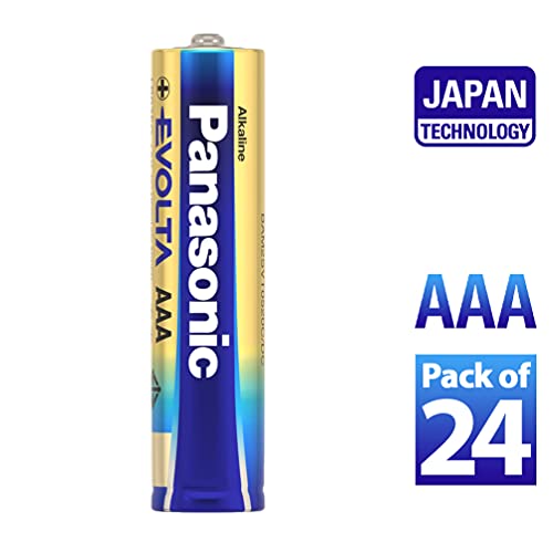 Image of Panasonic Evolta AAA Alkaline Advanced Power, Extra Power Formula, no Mercury add, Anti-Leak Seal, Protects Power for up to 10 Years, Pack of 24