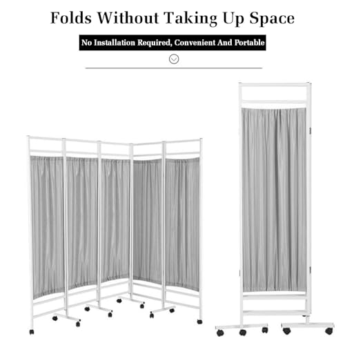 Paravent d'hôpital pour chambres de patients cloison blanche mobile 180 cm