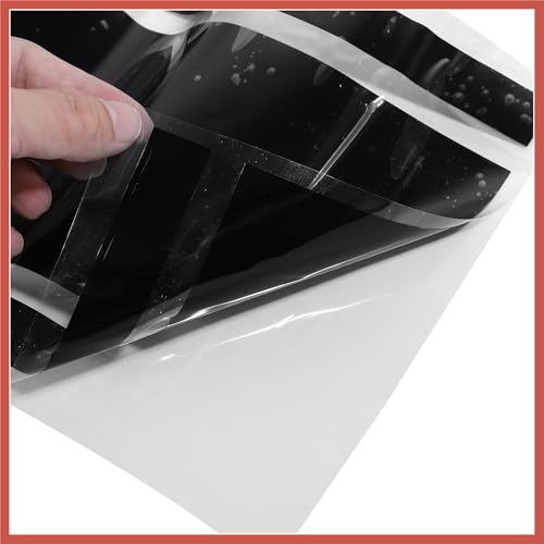 ACROPIX 11.81\"x70.87\" Hood Stripe Pattern Sticker Auto Exterior Decal Decoration for Car Roof Trunk Skirt Bumper Black Parts