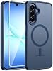 Funda FNTCASE para Galaxy A17/A16 5G, compatible con Magsafe, con protector de pantalla | Translúcida mate, protección contra caídas de grado militar de 14 pies, delgada y resistente, azul 2