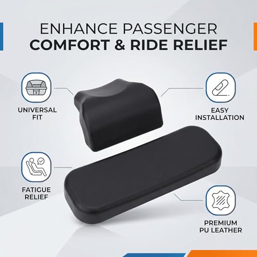 Cocoarm Coussin Dossier Boîte Supérieure Moto Auto-Adhésif PU, Confort Passager 22L 25L 28L 32L