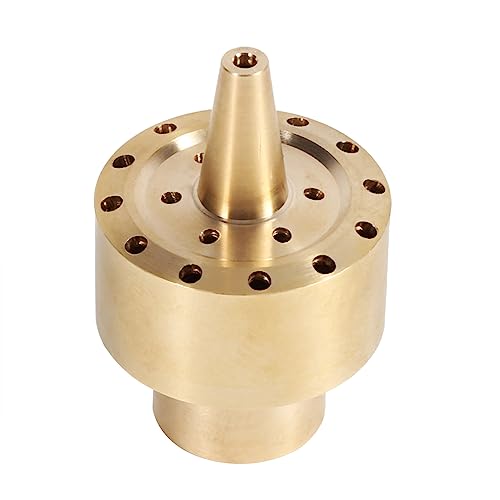 1/4 / 1/2 / 3/4 Fountain Nozzle Sprinkler Head, Brass Column Water Nozzle Spray Head for Garden Pond (1/2)