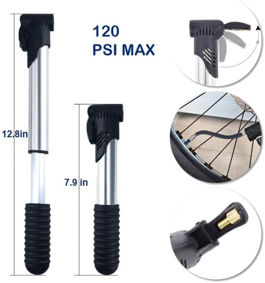 Miniatura 3 de Kit de reparación de bicicletas, mini bomba de bicicleta, kit de herramientas de reparación de neumáticos de bicicleta contiene herramienta 16 en 1,