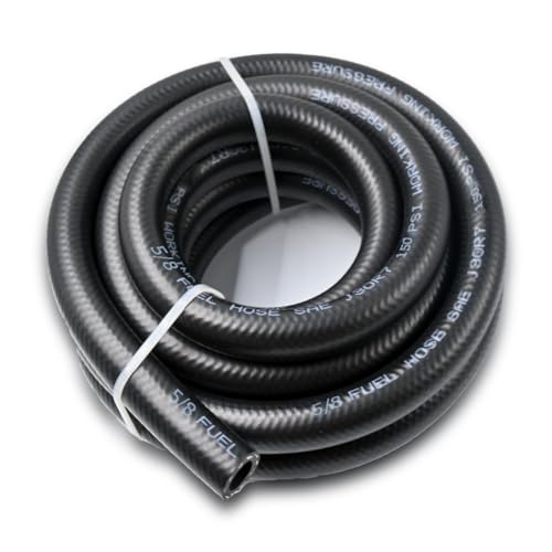 5/8 Fuel Hose Line Push Lock NBR Rubber Hose 10FT 150PSI Wroking Pressure by Byredio - Used condition - US$9.89