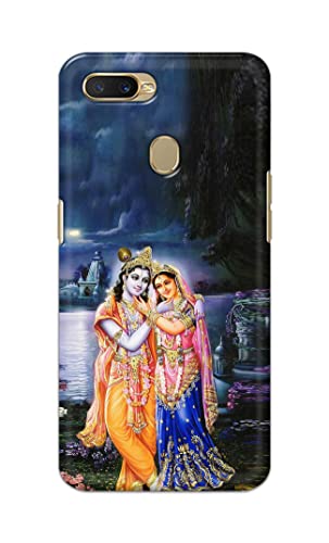 Image of Printed Hard Back Cover Case for Oppo A7 | Oppo A5s | Oppo A12 | Oppo A11k | Oppo A12s Back Cover (Radha Krishna) -1803
