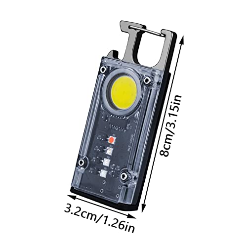 bolso - Chaveiro COB Luz, lanternas LED recarregáveis, 8 modos luz lanterna pequena 500 lúmens luz b