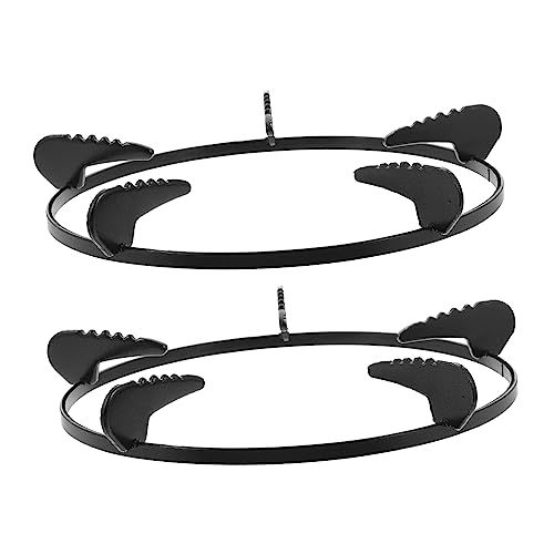 ZUNOXAZ 2 Piezas Soporte de Hierro para Cocina de Gas Resistente y Antideslizante para Estabilizar Wok y Sartenes de Redondo Estufas Domésticas