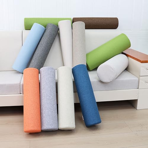 Coussin traversin bleu 15x70cm pour lit et canapé - 3