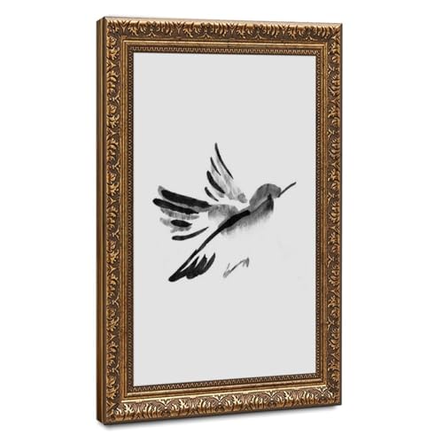 Peinture encre aquarelle japonaise sur toile de haute qualité 50x76cm