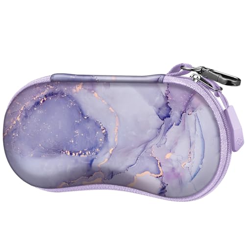 FINTIE Sunglasses Case, Hard EVA Shell Shockproof Sport Glasses Case with Metal Carabiner Travel Zipper Eyeglasses Holder