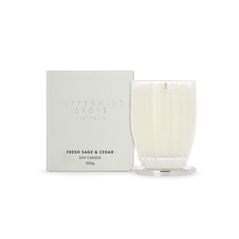 Peppermint Grove Fresh Sage and Cedar Soy Candle 200gr