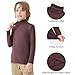 QBK Boys Turtleneck Long Sleeve Thermal Turtle Neck Sweater for Kids 4T-16 Years Soft Warm Under Shirts (Brown, 12Years)