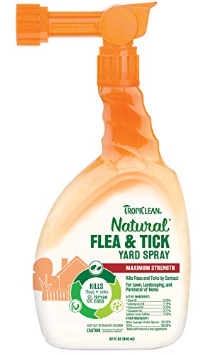 TropiClean Natural Flea & Tick Yard Spray, 32oz - Made in USA