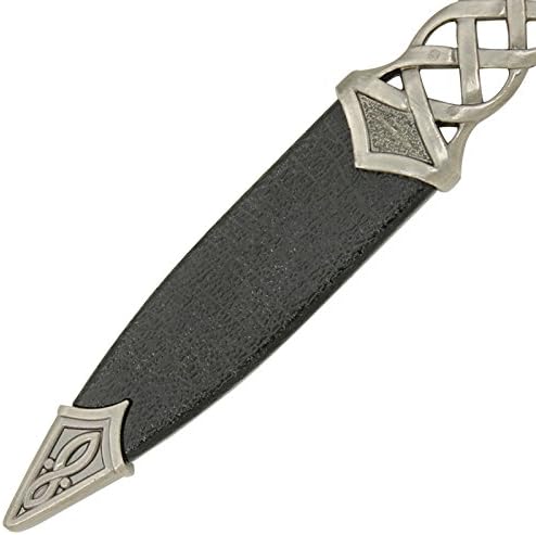 Miniatura 2 de Armory Replicas Cuchillo de daga de acero trenzado celta escocés tradicional medieval de piedra Sgain Dubh