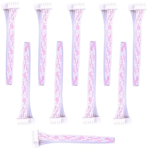 CARDALLTRY 5Pin XH2.54mm Pitch Cable Plug Female to Female Adapter Cable 20cm (10 Pcs)