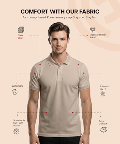 Image of Scott International T Shirt for Men | Polo T-Shirt for Man | Plain Casual Stylish | Half Sleeve | Mens Polyester Dry Fit Collar Polo Tshirts for Men, Quick Drying & Breathable Fabric, Gym Wear Tees