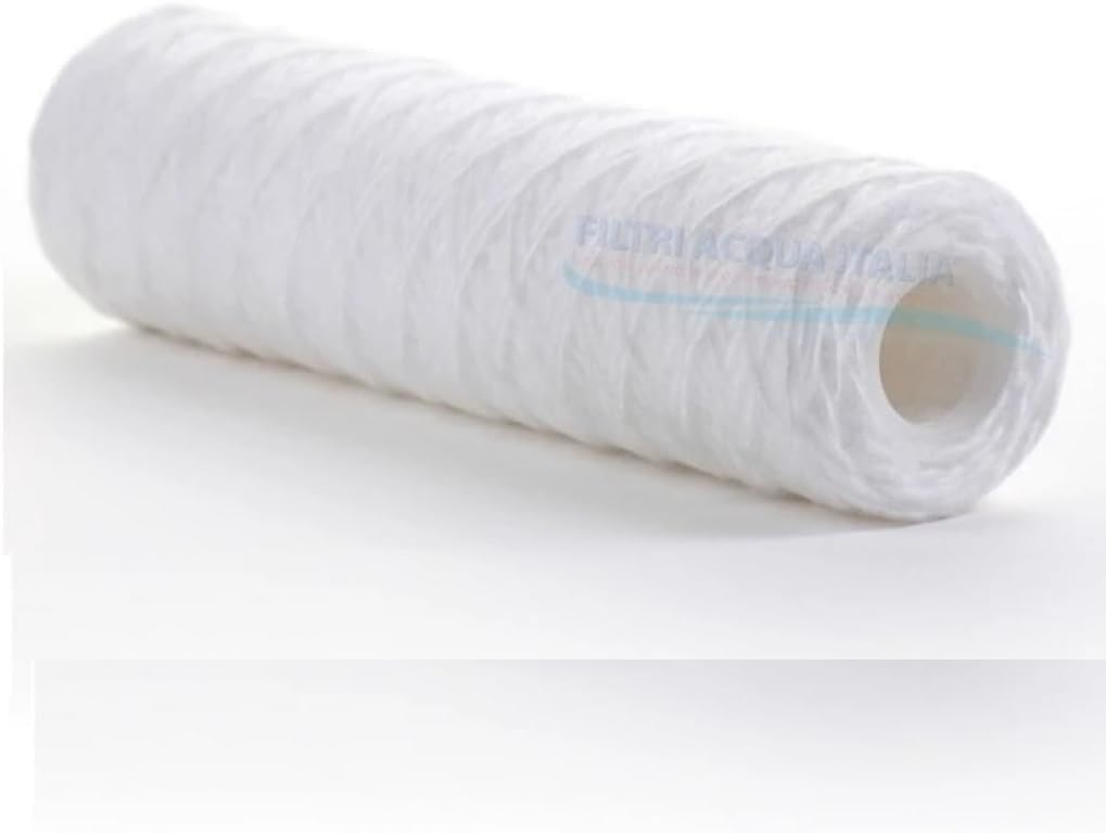 CARTUCCIA FILTRO ACQUA FILO AVVOLTO 10 POLLICI MICRON 5 Set 10 Pezzi