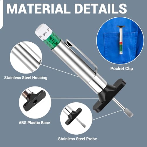 INBOF 4-Pack Tire Tread Depth Gauge