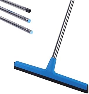 Thstheaven Floor Squeegee with Long Handle - 129cm Extendable Concrete Floor Cleaner Wiper, Wide Water Pusher Foam Broom Squeegy for Garage, Deck, Shower, and Outside Windows