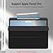 Fintie Hybrid Slim Case for iPad Pro 13-inch (M5) 2025 / (M4) 2024, [Built-in Pencil Holder] Shockproof Cover with Clear Transparent Back Shell, Auto Wake/Sleep, Black