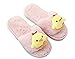 LANFIRE Automne et Hiver Femme, Peluche Pantoufles Cartoon Poussin Coton Pantoufles Antidérapantes Chaudes - Rose - rose bonbon, 38/39 EU