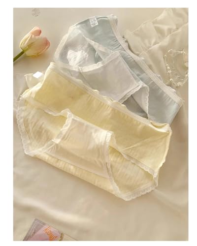 Premium Cotton Underwear School Teen Girl Japanese Bow Decor Panty Set 5 Pack Soft Ruffle Trim Mid-rise Comfy Briefs4